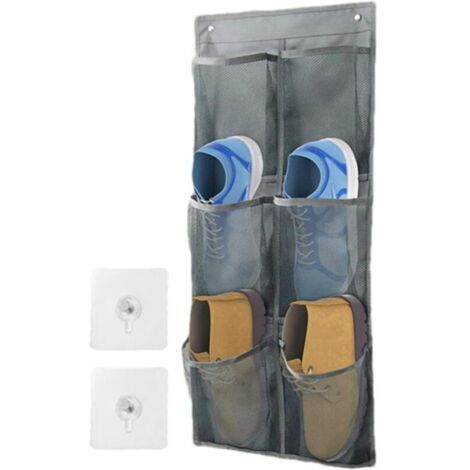 Scarpiera da parete con supporti adesivi, scaffale porta scarpe, appendiabiti per scarpe da porta