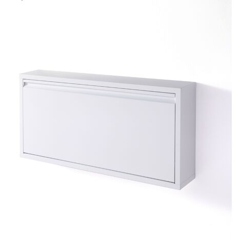 Scarpiera da parete in metallo bianca cm. H.37,5 x L.75 x P.12,5