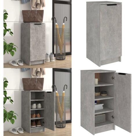 Scarpiera Grigio Cemento 30x35x70 cm in Legno Multistrato - Scarpiera grigio cemento - Scarpiera da interno