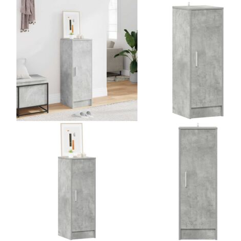 Scarpiera Grigio Cemento 32x35x92 cm in Truciolato - Scarpiera grigio cemento - Scarpiera per casa