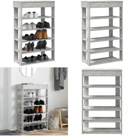 Scarpiera Grigio Cemento 60x30x98 cm in Legno Multistrato - Scarpiera grigio cemento - Scarpiera per ingresso