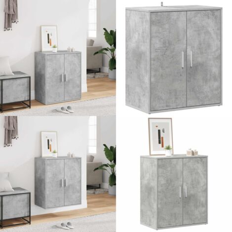 Scarpiera Grigio Cemento 60x35x70 cm in Truciolato - Scarpiera in truciolato - Scarpiera grigio cemento