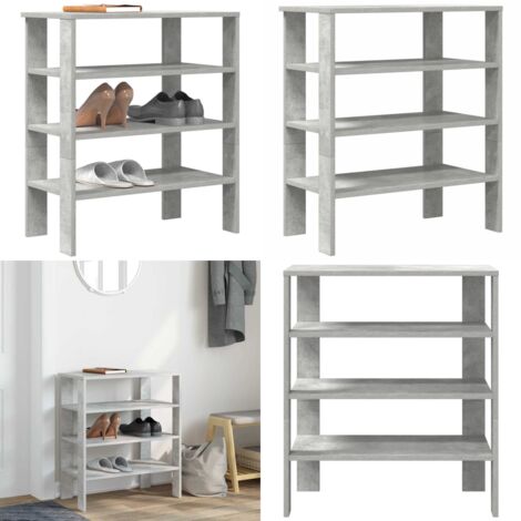 Scarpiera Grigio Cemento 61x32x70 cm in Legno Multistrato - Scarpiera grigio cemento - Scarpiera per ingresso