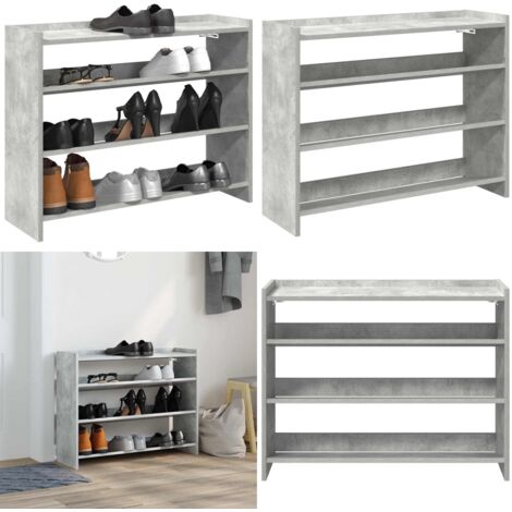Scarpiera Grigio Cemento 80x25x62 cm in Legno Multistrato - Scarpiera grigio cemento - Scarpiera da ingresso