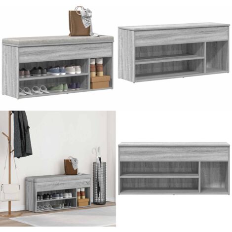 Scarpiera Grigio Sonoma 102x30,5x45 cm in Legno Multistrato - Scarpiera grigio sonoma - Scarpiera multistrato