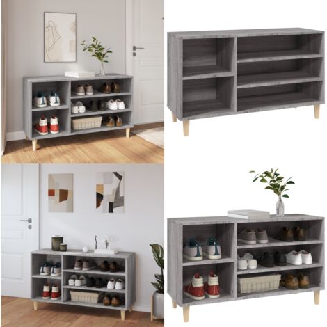 Scarpiera Grigio Sonoma 102x36x60 cm in Legno Multistrato - Scarpiera da ingresso - Scarpiera grigio sonoma