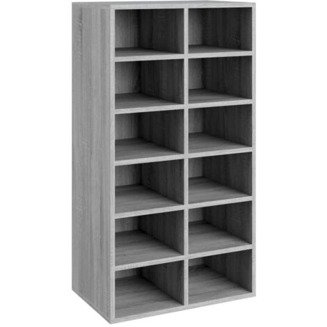 Scarpiera Grigio Sonoma 54x34x100,5 cm in Legno Multistrato vidaXL