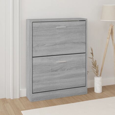 Scarpiera Grigio Sonoma 59x17x81 cm in Legno Multistrato vidaXL