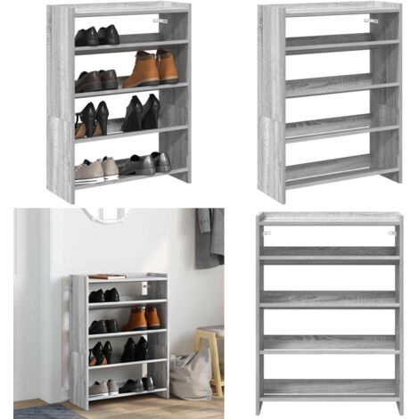 Scarpiera Grigio Sonoma 60x25x81 cm in Legno Multistrato - Scarpiera grigio sonoma - Scarpiera per ingresso