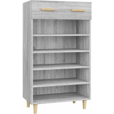 Scarpiera Grigio Sonoma 60x35x105 cm in Legno Multistrato vidaXL