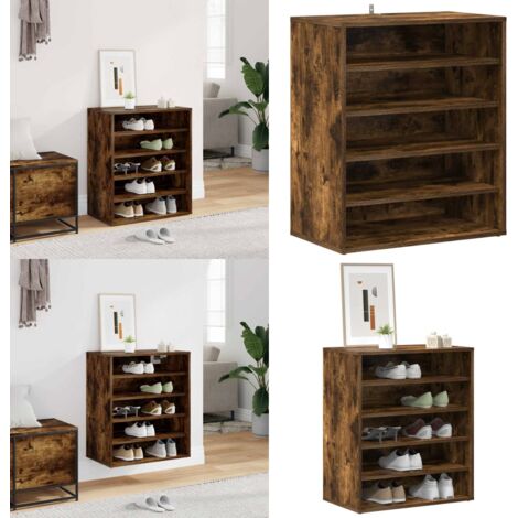 Scarpiera Grigio Sonoma 60x35x70 cm in Legno Multistrato - Scarpiera da camera da letto - Scarpiera da corridoio