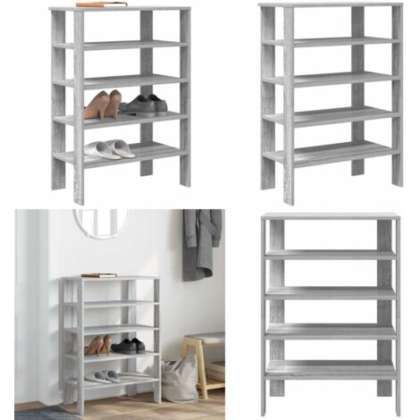 Scarpiera Grigio Sonoma 61x32x87,5 cm in Legno Multistrato - Scarpiera da ingresso - Scarpiera per scarpe