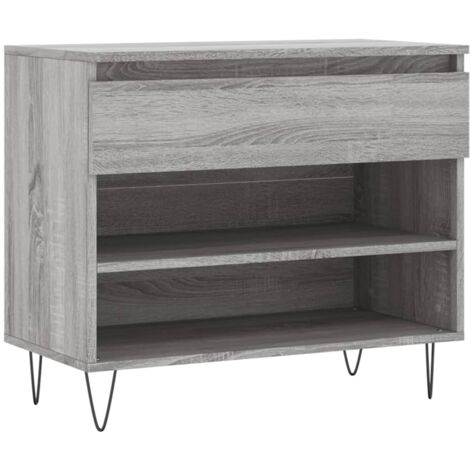 Scarpiera Grigio Sonoma 70x36x60 cm in Legno Multistrato vidaXL