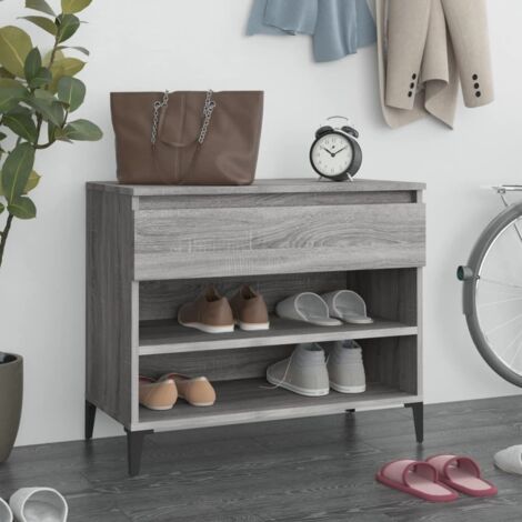 Scarpiera Grigio Sonoma 70x36x60 cm in Legno Multistrato vidaXL