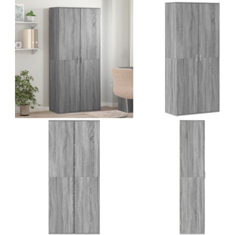 Scarpiera Grigio Sonoma 80x39x178 cm in Legno Multistrato - Scarpiera grigio sonoma - Scarpiera da interno
