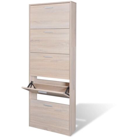 Scarpiera in Legno Effetto Rovere con 5 Scomparti vidaXL