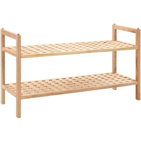 Scarpiera in Legno Massello di Noce 69x26x40 cm vidaXL