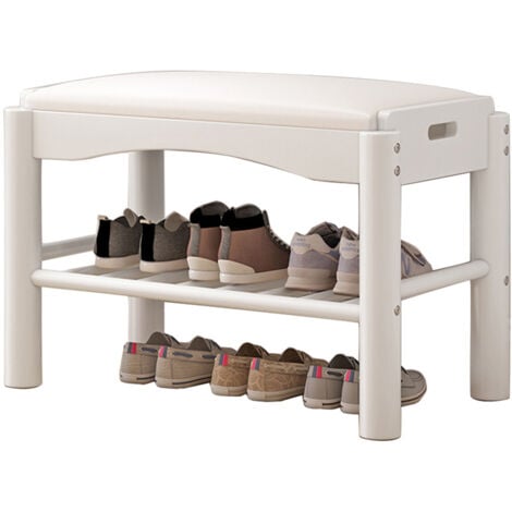 Scarpiera in legno, massello scarpiera salvaspazio slim scarpiere moderne scarpiera con seduta portascarpe ingresso scarpiera Adatto per ingresso, corridoio - Bianco