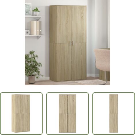 Scarpiera in legno multistrato -  Scarpiera Rovere Sonoma 80x39x178 cm in Legno Multistrato