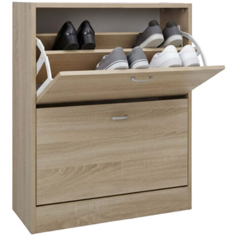 Scarpiera salvaspazio 65x15xH164 cm rovere sonoma 5 scomparti