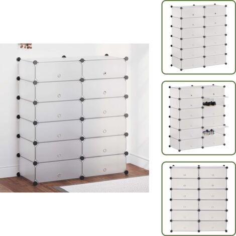 Scarpiera in plastica - vidaXL Scarpiera Modulare a 12 Scomparti Bianca - Scarpiera in acciaio