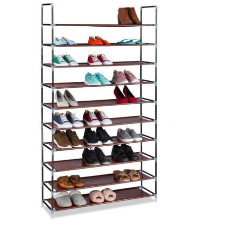 Scarpiera in tessuto per 50 paia di scarpe