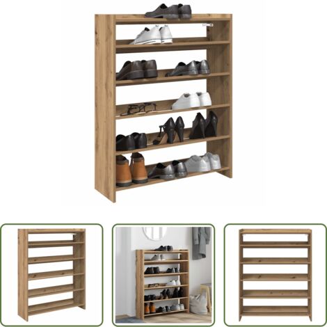 Scarpiera in truciolato -  Scarpiera Rovere Artigianale 80x25x100 cm in Legno Multistrato