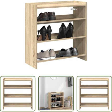 Scarpiera in truciolato -  Scarpiera Rovere Sonoma 60x25x62 cm in Legno Multistrato