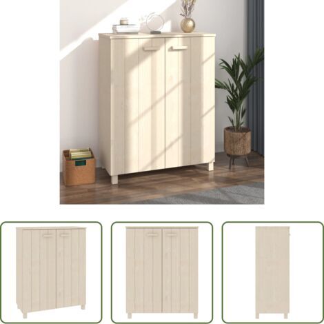 Scarpiera industriale -  Scarpiera HAMAR ambra 85x40x108 cm in Legno Massello di Pino