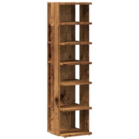 Scarpiera Legno Antico 28x27x102 cm in Legno Multistrato vidaXL