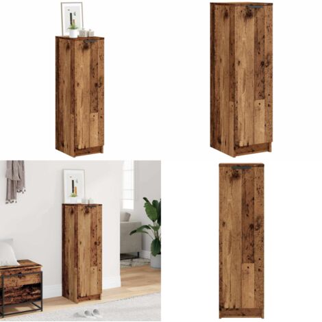 Scarpiera Legno Antico 29,5x35x100,5 cm in Truciolato - Scarpiera antica - Scarpiera in truciolato