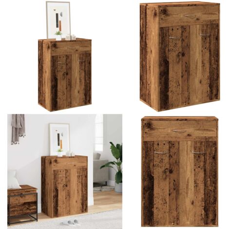 Scarpiera Legno Antico 60x35x84 cm in Legno Multistrato - Scarpiera antica - Scarpiera con ante