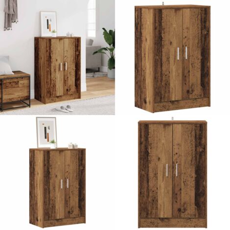 Scarpiera Legno Antico 60x35x92 cm in Legno Multistrato - Scarpiera antica - Scarpiera da camera