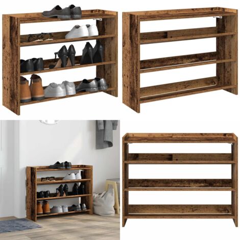 Scarpiera Legno Antico 80x25x62 cm in Legno Multistrato - Scarpiera antica - Scarpiera multistrato