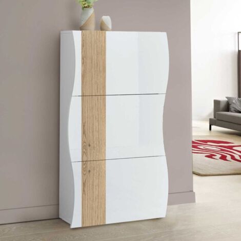 Scarpiera linea  Mia 3 ante con serigrafia rovere miele