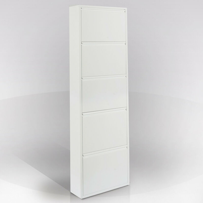 Scarpiera 5 ribalte in metallo berry cm 50X15 H.169 bianco