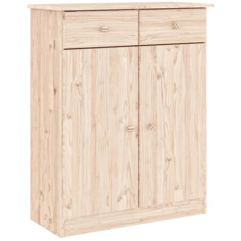 Scarpiera mobile contenitore per scarpe mobile per ingresso/corridoio/soggiorno ALTA 77 x 35 x 96 cm legno massello di pino marrone 020021399