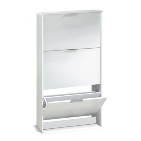 Scarpiera - Mobile Portascarpe Bianco Lucido 22x60x113h cm