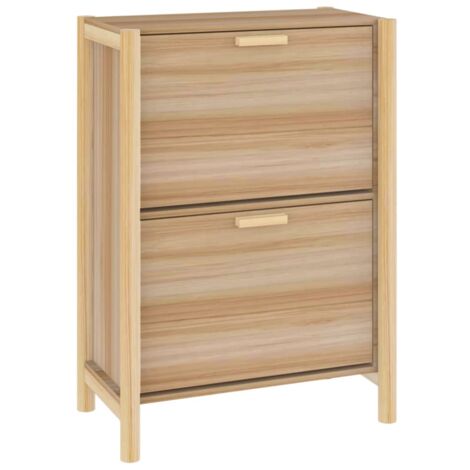 Scarpiera mobiletto portascarpe mobile per ingresso/corridoio/soggiorno 57,5 x 33 x 80 cm legno ingegnerizzato marrone 020021392