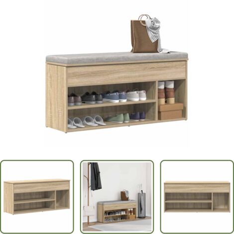 Scarpiera multistrato -  Scarpiera Rovere Sonoma 102x30,5x45 cm in Legno Multistrato