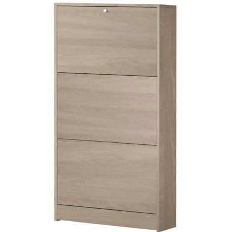 Scarpiera olmo 3 ribalte con schienale 114x62x18 cm