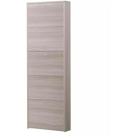 scarpiera olmo con 5 ante, 62x182x18 cm