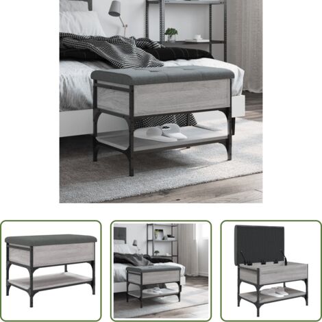 Scarpiera -  Panca Porta Scarpe Grigio Sonoma 62x42x45 cm Legno Multistrato