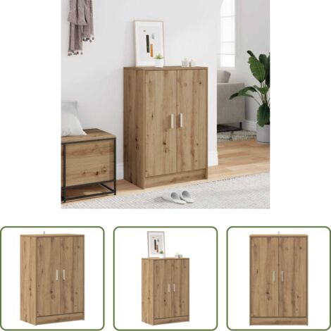 Scarpiera per camera da letto -  Scarpiera Rovere Artigianale 60x35x92 cm in Legno Multistrato