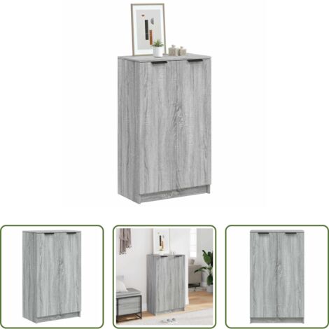Scarpiera per casa -  Scarpiera Grigio Sonoma 59x35x100 cm in Legno Multistrato