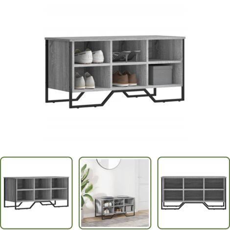 Scarpiera per casa -  Scarpiera Grigio Sonoma 90x38x45,5 cm in Truciolato