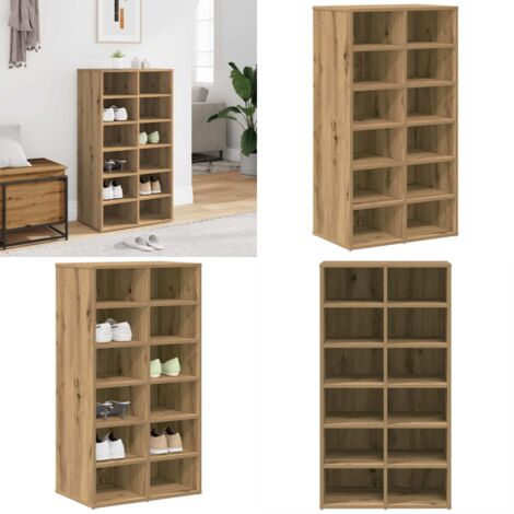 Scarpiera Rovere Artigianale 54x34x100,5 cm in Truciolato - Scarpiera per casa - Scarpiera con mensole