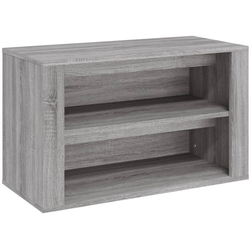 Scarpiera Grigio Sonoma 75x35x45 cm in Legno Multistrato Vidaxl Grigio