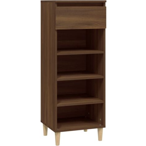 Scarpiera Rovere Marrone 40x36x105 cm in Legno Multistrato vidaXL