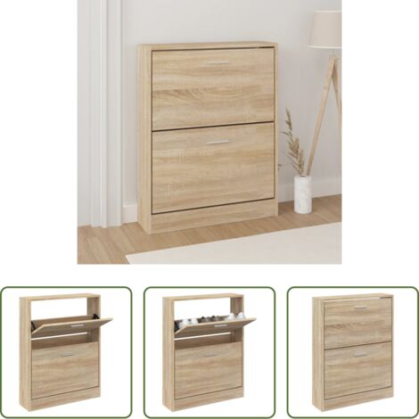 Scarpiera Rovere -  Scarpiera Rovere 59x17x81 cm Legno ingegnerizzato